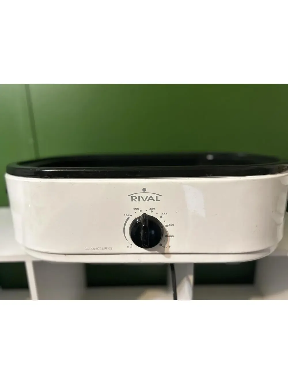 Rival White Electric Roaster Oven 16 Quart Adjustable Temp Tested Works